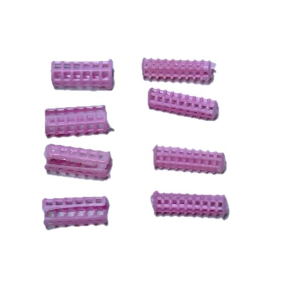 Vintage Tammy Barbie Fashion Doll Curlers Lot 7 w 4 Pink Plastic 3 Metal 1960s - Picture 2 of 5